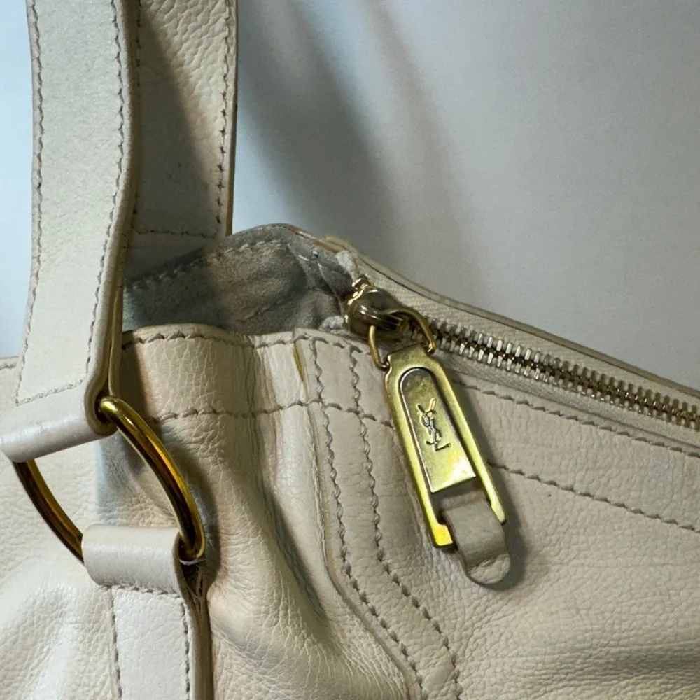 Authentic YSL Cream Tote Bag